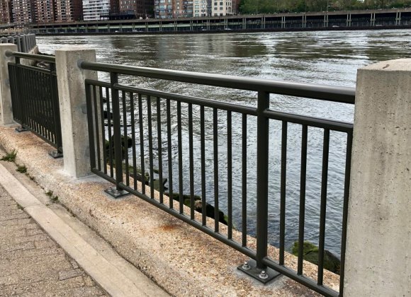 RIOC Racing To The Finish Line For FIGMENT NYC In Lighthouse Park New seawall railings, long overdue, protect visitors through nearly all of the park.